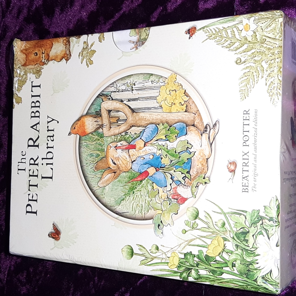 The Peter Rabbit library book set still sealed